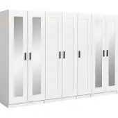 Xonox Garderobenschrank Kleiderschrank Visby 2 | 3-teilig | weiß
