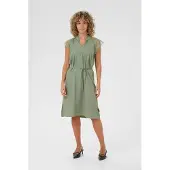 Cream Midikleid "Damen Kleid CRNola", Damen, Gr. 42, N-Gr, grün (laurel wreath), Obermaterial: 50% Viskose CV. 40% Nylon NY. 10% Lyocell CLY., Kleider Midikleid