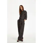 Kaffe Jumpsuit "Damen Overall KArutie", Damen, Gr. 38, N-Gr, schwarz (schwarz tie, dot aop), Obermaterial: 100% Viskose LENZING ECOVERO CV LenzEcov., Overalls Jumpsuit