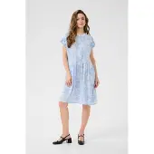 Kaffe Midikleid "Damen Kleid KAbeathe", Damen, Gr. 36, N-Gr, blau (windsurfer paisley print), Obermaterial: 100% Viskose LENZING ECOVERO CV LenzEcov., Kleider Midikleid