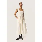 Soaked in luxury Jerseykleid "Damen Jerseykleid SLSimone", Damen, Gr. M, N-Gr, beige (oatmeal), Obermaterial: 95% Baumwolle CO. 5% Elasthan EL., Kleider Jerseykleid