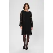 Culture Midikleid "Kleid CUcroba", Damen, Gr. S, N-Gr, schwarz, Obermaterial: 60% Baumwolle CO. 40% Polyamid PA., Kleider Midikleid