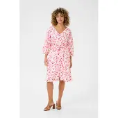 Cream Midikleid "Kleid CRGiselle", Damen, Gr. 44, N-Gr, pink (pink rot flower), Obermaterial: 75% Viskose CV. 25% Nylon NY., Kleider Midikleid