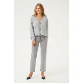 Cream Strickjacke "Damen Strickjacke CRHoliday", Damen, Gr. L-XL, grau (light grau melange), Obermaterial: 100% Polyester PES., Strickjacken Strickjacke