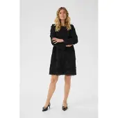 Cream Midikleid "Kleid CRHilda", Damen, Gr. 36, N-Gr, schwarz (pitch schwarz), Obermaterial: 100% Baumwolle CO., Kleider Midikleid