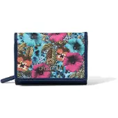 Braccialini Damenbrieftasche Animalier-Muster Dunkelgrün Druckknopf Reißverschluss Multicolored UNICA 14x10x3.5 cm B17385-UNICO