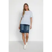 Cream Blusentop "Damen Top KatinkaCR", Damen, Gr. 36, blau (kentucky blau), Obermaterial: 100% Baumwolle CO., Blusen Blusentop