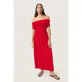 Soaked in luxury Jerseykleid Feminine Form Salsa red
