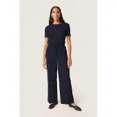 Soaked in luxury Stoffhose "Damen Casual Hose SLCewtona", Damen, Gr. L, N-Gr, blau (night sky), Obermaterial: 97% Polyester PES. 3% Elasthan EL., Hosen Stoffhose