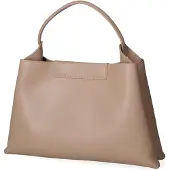 Viola Castellani Damenhandtasche aus 100% recyceltem Leder Magnetverschluss Schwarz Black B UNICA 30x22x7 cm ero