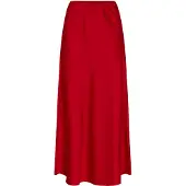 St. Tropez Midirock SAINT TROPEZ "Damen Rock LodisaSZ", Damen, Gr. XS, rot (chinese rot), Obermaterial: 97% Polyester PES. 3% Elasthan EL., Röcke Midirock