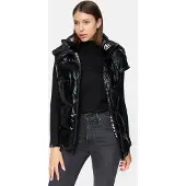 Trueprodigy Steppweste "Darko F Reflektierender Innenkragen Kapuze extra große Seitentaschen", Damen, Gr. XS, schwarz, Obermaterial: 100% Polyester PES., slim fit, Westen Steppweste