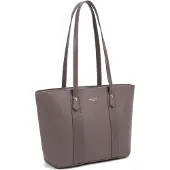 David jones Damen Schultertasche aus veganem Leder, schwarz, 36x23 cm, mit Reißverschluss