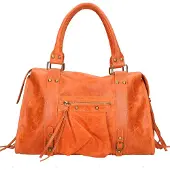Gave Lux Elara Damen-Schultertasche aus echtem Wildleder Blau Italy Blue Jeans UNICA 41x28x13 cm