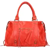 Gave Lux Elara Damen-Schultertasche aus echtem Wildleder Blau Italy Blue Jeans UNICA 41x28x13 cm