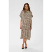 Culture Midikleid "Damen Kleid CUelina", Damen, Gr. XL, N-Gr, beige (light leopard), Obermaterial: 100% Baumwolle CO., Kleider Midikleid