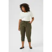 KAFFE CURVE Stoffhose "Damen Casual Hose KCann", Damen, Gr. S, N-Gr, grün (grape leaf), Obermaterial: 85% Baumwolle CO. 15% Polyester PES., Hosen Stoffhose