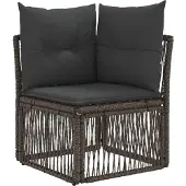 vidaXL Gartensofa-set 7 stk. 7-Sitzanzahl Grau und Dunkelgrau