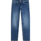 Tommy Hilfiger Slim-fit-Jeans TOMMY JEANS "SCANTON SLIM", Herren, Gr. 36, Länge 32, blau (denim schwarz), Denim/Jeans, Obermaterial: 99% Baumwolle, 1% Elasthan, slim fit lang, Jeans Slim-fit-Jeans