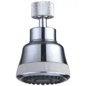 OEM Küchenhahn-Entsprenger mit 4 Sprühstufen, 360° drehbarer Hahnverlängerer, Antisplatter-Hahn-Entsprenger (Diamant, Silber)