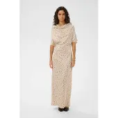 Soaked in luxury Midikleid "Damen Kleid SLClero", Damen, Gr. M, N-Gr, beige (oatmeal w schwarz dots), Obermaterial: 50% Viskose CV. 50% Viskose LENZING ECOVERO CV LenzEcov., Kleider Midikleid