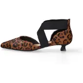 Marc Ellis Gepunktete Leggings mit Leopardenmuster aus Pferdeleder,