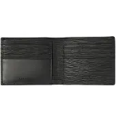 Momo Design Herrengeldbörse Schwarz Echtleder Black B UNICA 11.5x9.5x1.5 cm MO-10WO-BLACK