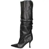 Marc Ellis Damen Stiefel Echtleder Schwarz Eleganter Stiletto Absatz Black B 36