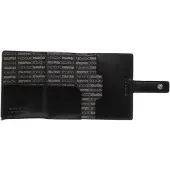 Momo Design Herrengeldbörse Schwarz Echtleder mit Druckknopf Black B UNICA 11x7x2 cm MO-29BC-BLACK