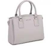 David jones Mini-Tote Bag Doppelte Henkel Reißverschluss Oben Logo-Detail Polyurethan Lilia 26x19x12 cm LILAC
