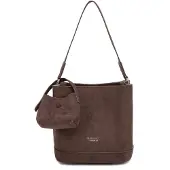 Diana & Co Firenze Novara Elite Damen-Schultertasche aus veganem Kunstleder, Schwarz Black B UNICA 20x18x13 cm