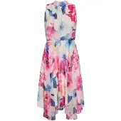 Vera Mont Chiffonkleid "Chiffonkleid ohne Arm", Damen, Gr. 36, EURO, bunt (cream, pink), Kleider Chiffonkleid