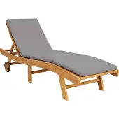 vidaXL Sonnenliege Polyester Braun und Hellgrau