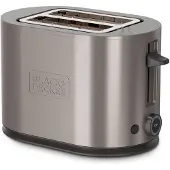 Black & Decker BXTOA901E, 2 Scheibe(n), Edelstahl, Drehregler, 900 W, 14,5 cm, 4,2 cm