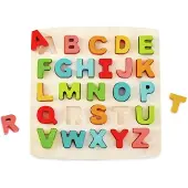 Hape Steckpuzzle "Puzzle mit Großbuchstaben", bunt, Puzzles, KinderB:29cm H:28cm, Holz, Steckpuzzle, B:29cm H:28cm