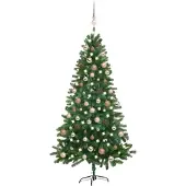 Syfax Künstlicher Weihnachtsbaum mit Beleuchtung & Kugeln 180 cm Grün