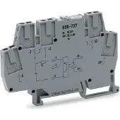 Wago 859-737 Optokopplermodul,Eingangsnennspannung DC 24 V,Ausgangsspannungsbereich DC 3 ... 30 V,grau 859737
