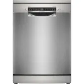 Bosch Serie 4 SMS4HTI03E, Freistehend, Standardgröße (60 cm), Edelstahl, Schwarz, Tasten, 1,75 m