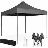 Northio Automatisches 3x3m Garten-Eventzelt, Stahlrahmen, Grau
