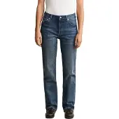 Gant für Damen. 4100304 Elastische Jeans mit geradem Bein in Blau (30/32), Lässig, Baumwolle, Denim