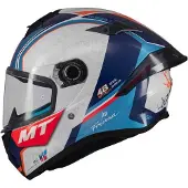 Mt Helmets TARGO S IVAN ORTOLA glanz blau-weiss XS