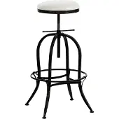 CLP Barhocker RADONG mit hochwertiger Polsterung und Kunstlederbezug | Höhenverstellbarer Sitzhocker im Industrial-Look | Hocker Metallgestell, Farbe: bronze
