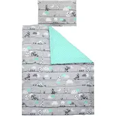 TupTam Kinder Bettwäsche Gemustert 2-Teilig Wendebettwäsche, Farbe: Bärchen Mint, Größe: 135x100 cm