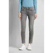 Bugatti 5-Pocket-Jeans "Basic Essential", Damen, Gr. 34, Normalgrößen, grau, 81% Baumwolle, 9% Polyester, 6% Elastomultiester, 4% Elasthan, Jeans 5-Pocket-Jeans, mit Flexcity-Stretch