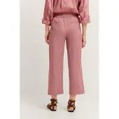Bugatti Stoffhose , Damen, Gr. 38, Normalgrößen, rosa (730, rose), 100% Baumwolle, unifarben, normal, Hosen Stoffhose, mit flexiblem Bund