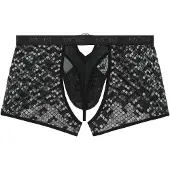 WOH String "String Pure Seduction Boxer String 1er Pack", Herren, Gr. S, schwarz, Obermaterial: 65% Polyamid PA. 27% Polyethylen PE. 8% Elasthan EL., Unterhosen String