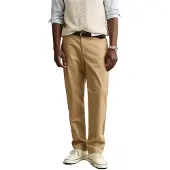 Gant für Herren. 1501006 Beige Regular Fit Smart Chino-Hose (33/32), Lässig, Baumwolle, Klassisch