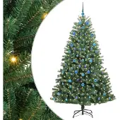 vidaXL Künstlicher klappbarer Weihnachtsbaum Grün 210 cm
