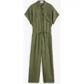 Bonprix Jumpsuit , Damen, Gr. 36, N-Gr, grün (oliv), Obermaterial: 100% Lyocell (TENCEL), bequem, Overalls Jumpsuit, aus Lyocell, mit Hemdblusenkragen