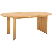 Sweeek - Ovaler Gartentisch aus Akazienholz 200cm für 6 Personen - Natur